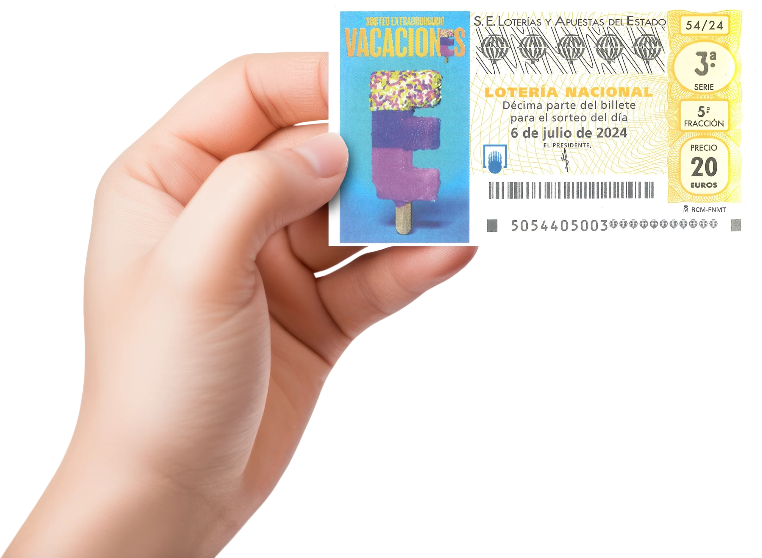 Lotería Nacional mano izquierda